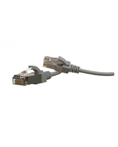 Патч-корд S/FTP Hyperline (PC-LPT-SFTP-RJ45-RJ45-C6-3M-LSZH-GY) в Чебоксарах Патчкорды (медные) Pintop.ru
