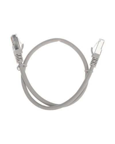 Патч-корд S/FTP, CAT 6A (10G), RJ45-RJ45, 28AWG, LSZH, серый, 0,5м REXANT 02-0390-05 в Чебоксарах Патчкорды (медные) Pintop.ru