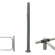 Стойка с отверстием под стопорный механизм промежуточная Т-образная BH02 2-16 PERCo