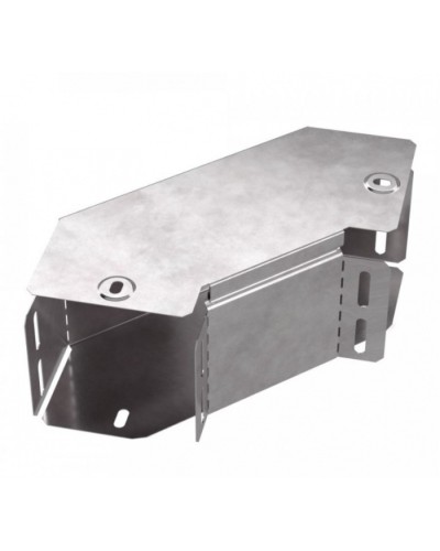 Угол горизонтальный 90 градусов с крышкой Стандарт 100х100 Промрукав (PR16.0413) в Чебоксарах Аксессуары для кабель-канала Pintop.ru