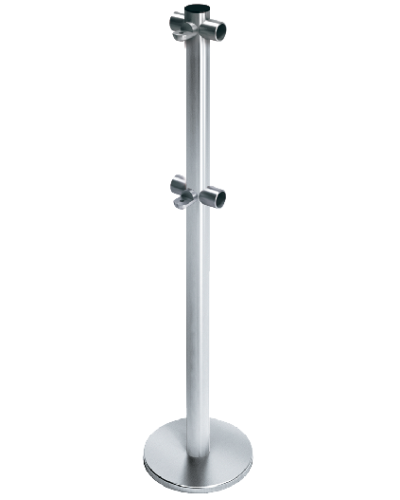 Стойка ограждения с 2-мя полупетлями Т-образная передвижная Oxgard ВЗР2442.09.21 в Чебоксарах Ограждения Pintop.ru