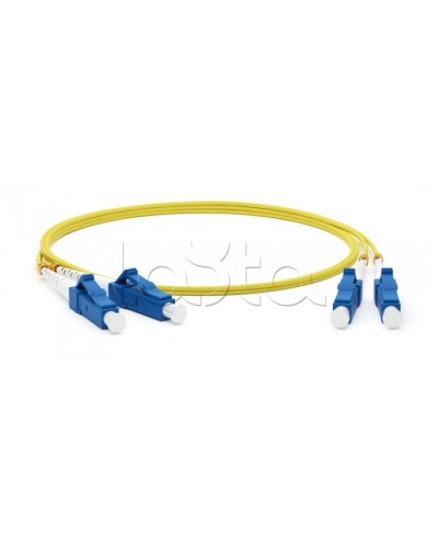 Патч-корд волоконно-оптический Hyperline FC-D2-9-LC/UR-LC/UR-H-5M-LSZH-YL в Чебоксарах Патч-корды оптические Pintop.ru